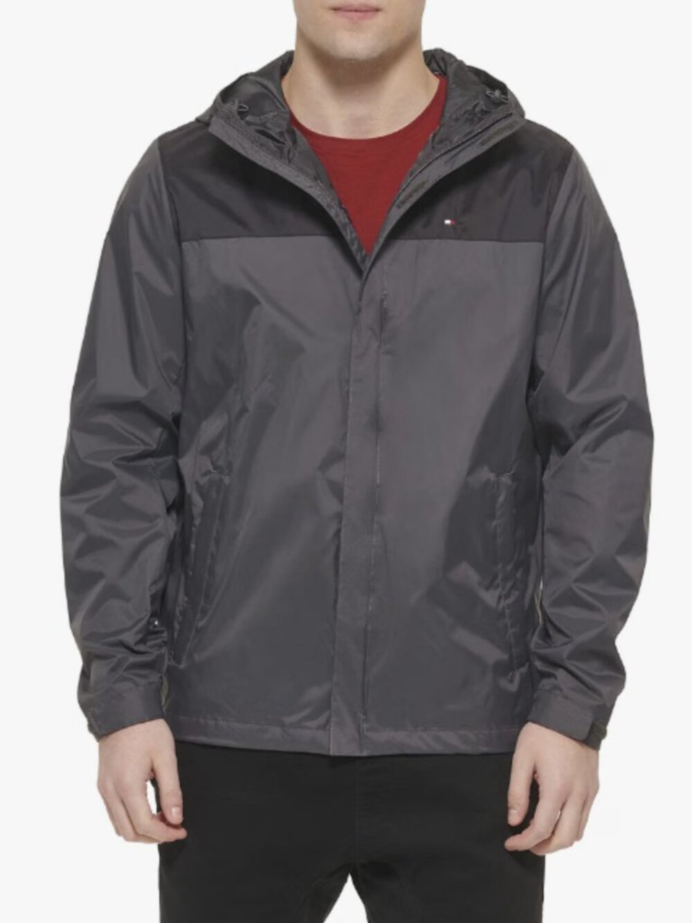 Tommy Hilfiger Men's Lightweight Breathable Waterproof Hooded Jacket - Men's XS